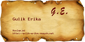 Gulik Erika névjegykártya